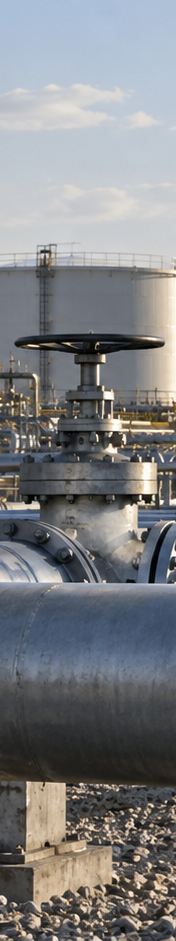Temsili görsel: Türkiye-Irak enerji iş birliğini temsilen petrol boruları, depolama tankları ve elektrik iletim hatları.
